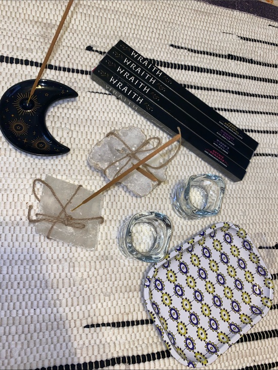 Other - 🌙 Crystal Incense & Candle Holder with Trinket Tray Bundle